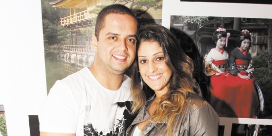 Casal Luciano Lopes e Thaísa Abbud no Sumô Japanese Lounge